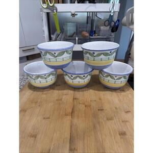 VTG Williams Sonoma MARISOL  All Purpose Bowls Set of 5 Made in Italy 5 7/8" *
